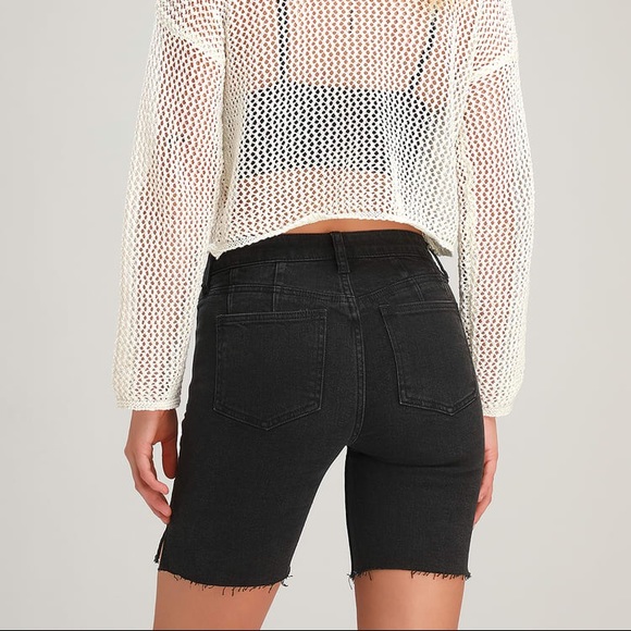 FREE PEOPLE Avery Raw Hem Bermuda Shorts SZ 26 - Picture 2 of 6